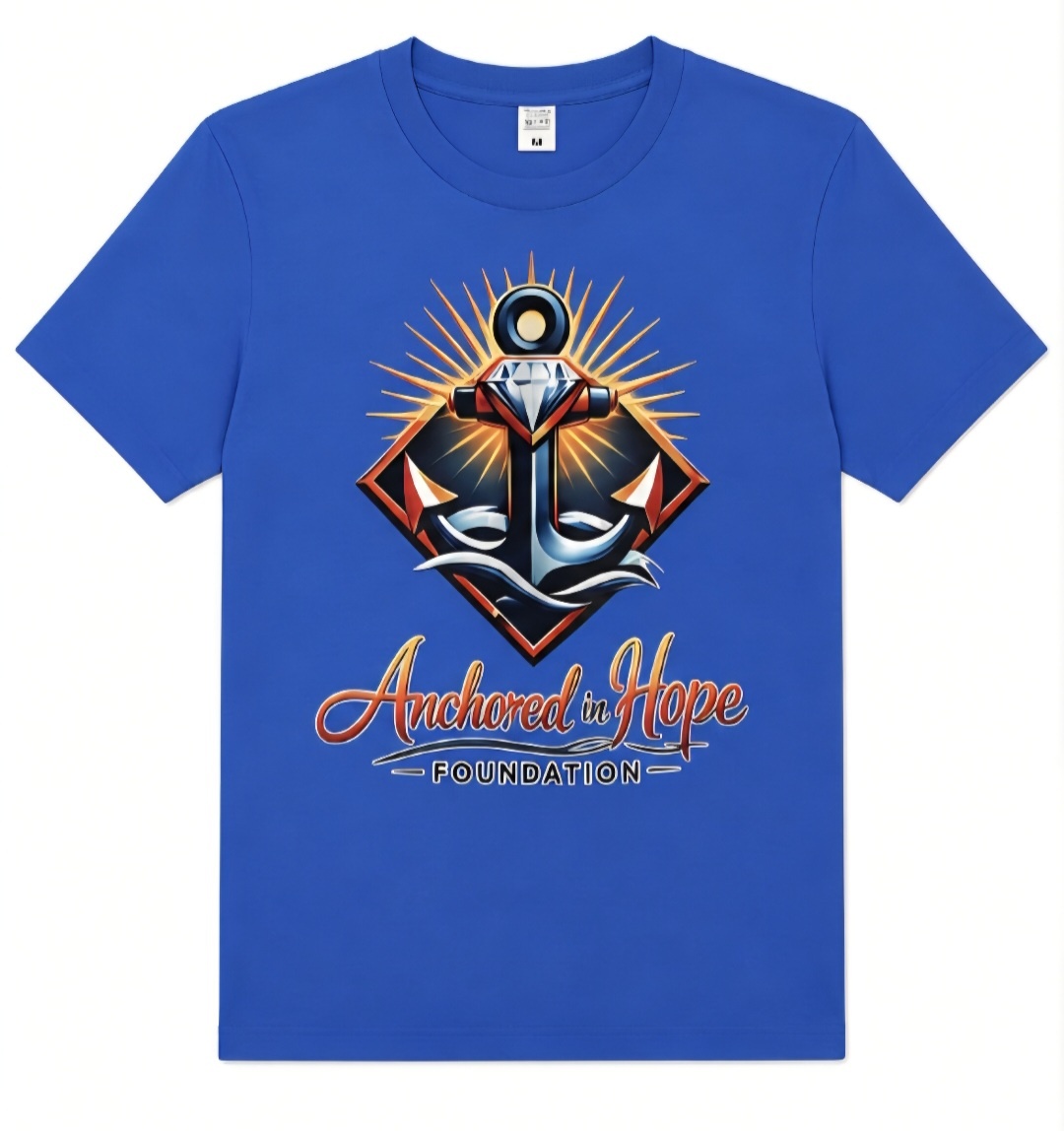 BLUE ANCHORED IN HOPE FOUNDATION T-SHIRT